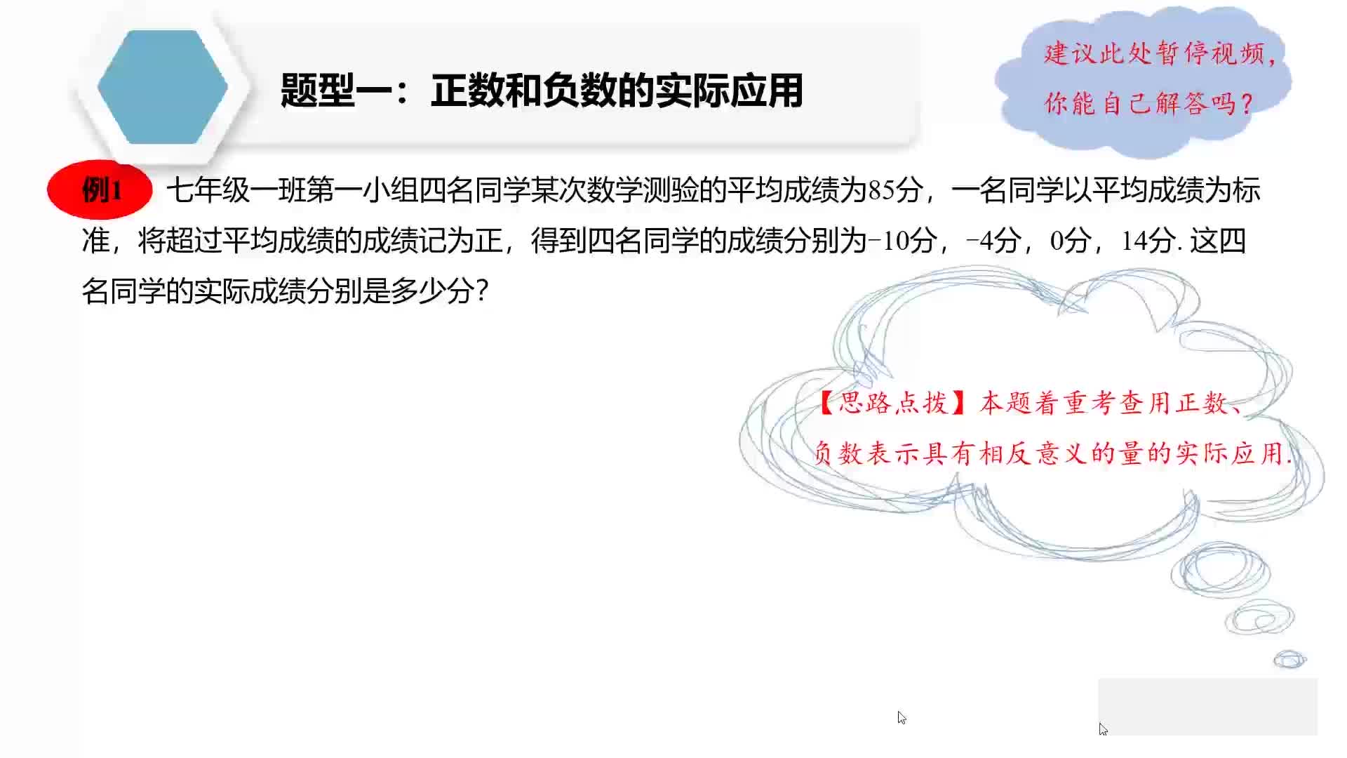《名师讲题型》数学七年级上册基础篇（人教版）